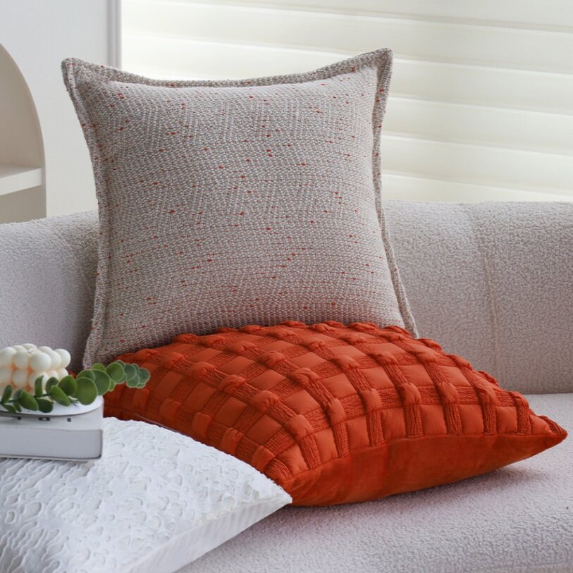 Sage Green & Ivory Plush Throw Pillow Set