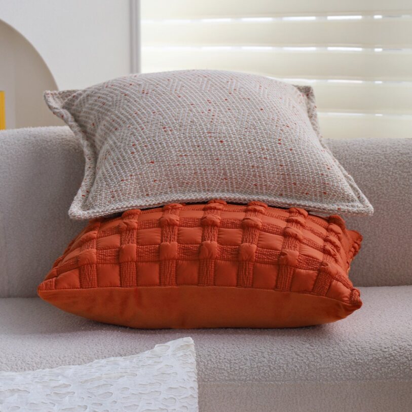 Sage Green & Ivory Plush Throw Pillow Set
