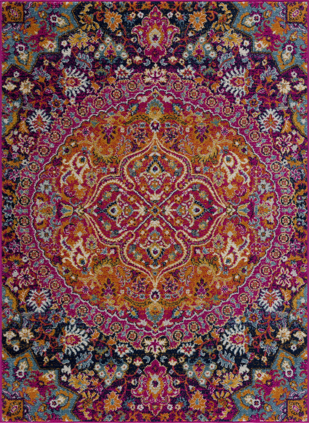 Burnt Orange Ojus Area Rug