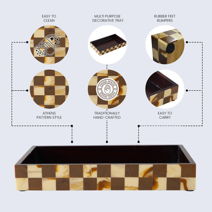 Bathroom Catchall Parlour Gambit Vanity Tray Organizer