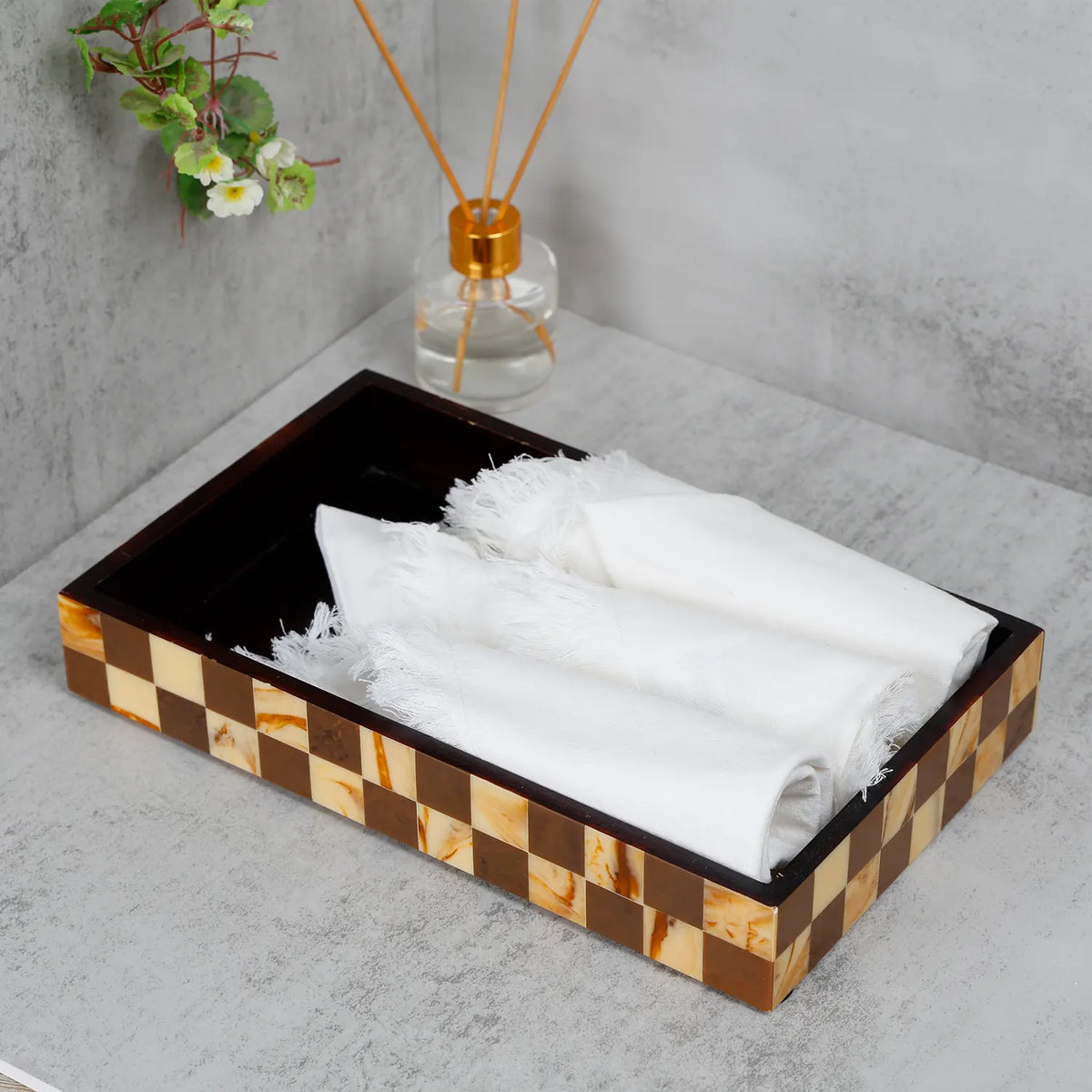 Bathroom Catchall Parlour Gambit Vanity Tray Organizer