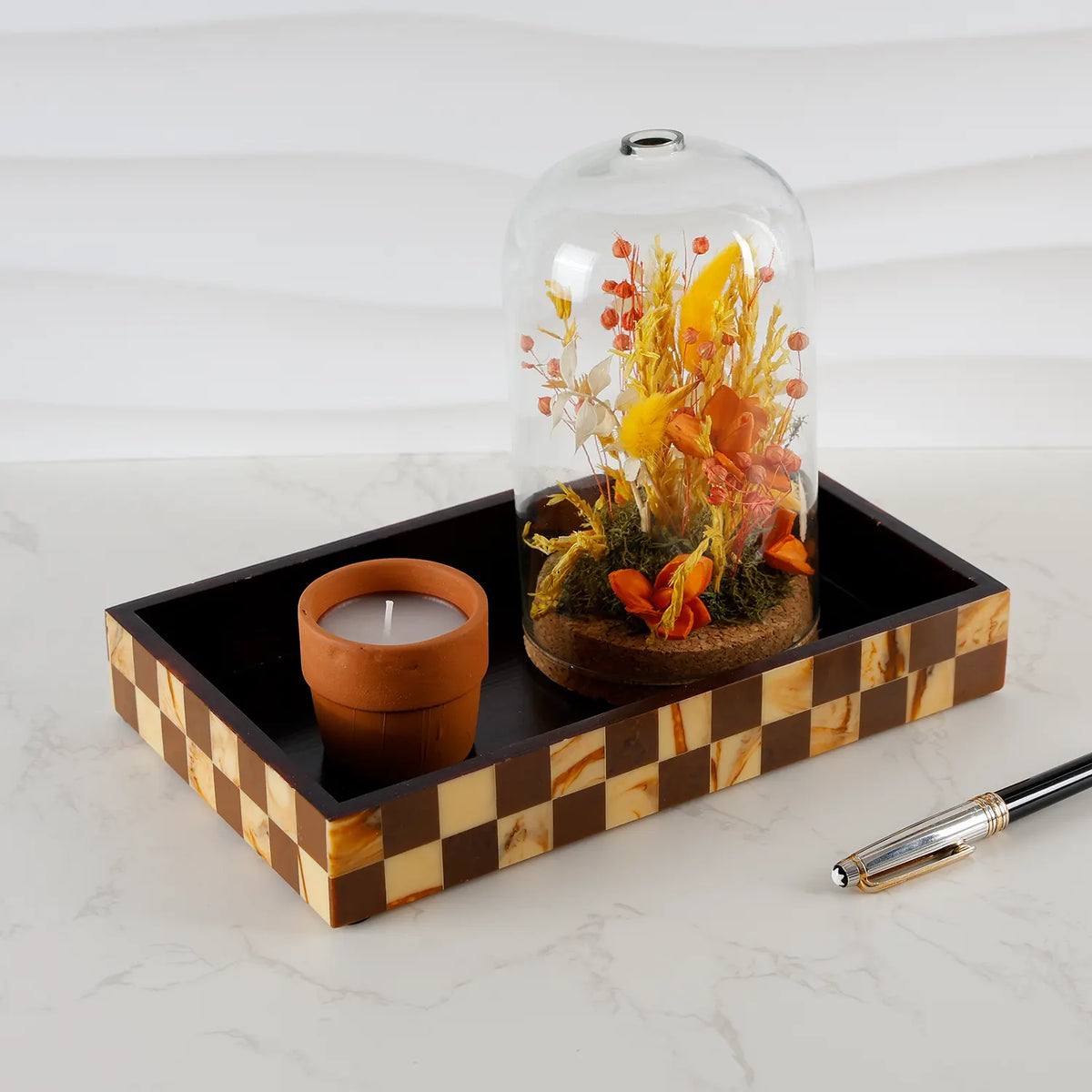 Bathroom Catchall Parlour Gambit Vanity Tray Organizer