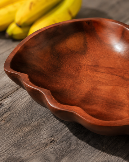 Natural Wooden Decorative Serving Bowl