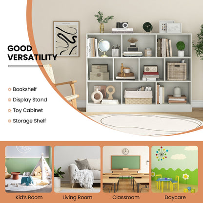 White 41-Inch Wooden Toy Storage Organizer