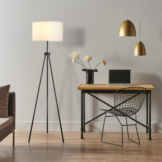 Tripod Floor Lamp with Fabric Shade