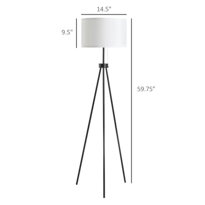 Tripod Floor Lamp with Fabric Shade
