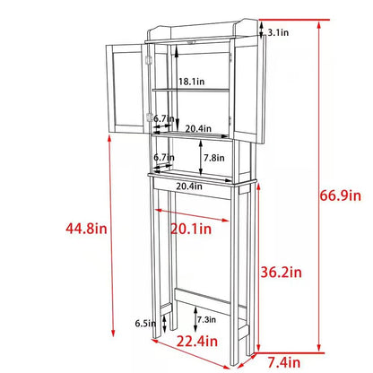 Over The Toilet Bathroom Storage Shelving Unit