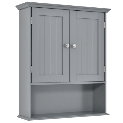 Wall Mount Bathroom Cabinet with Doors & Shelves