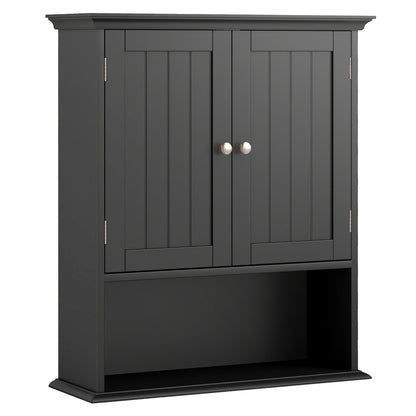Wall Mount Bathroom Cabinet with Doors & Shelves