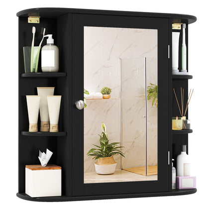 Bathroom Mirror Cabinet with Storage Shelves