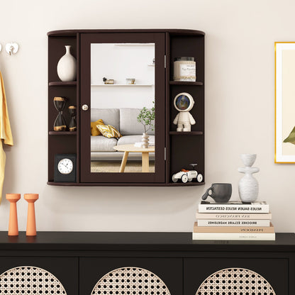 Bathroom Mirror Cabinet with Storage Shelves