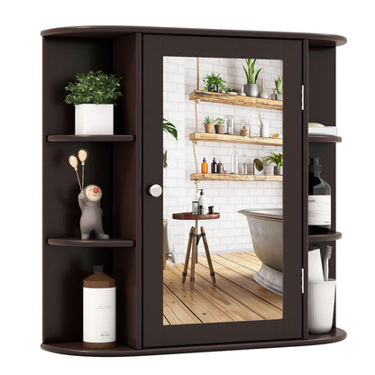 Bathroom Mirror Cabinet with Storage Shelves