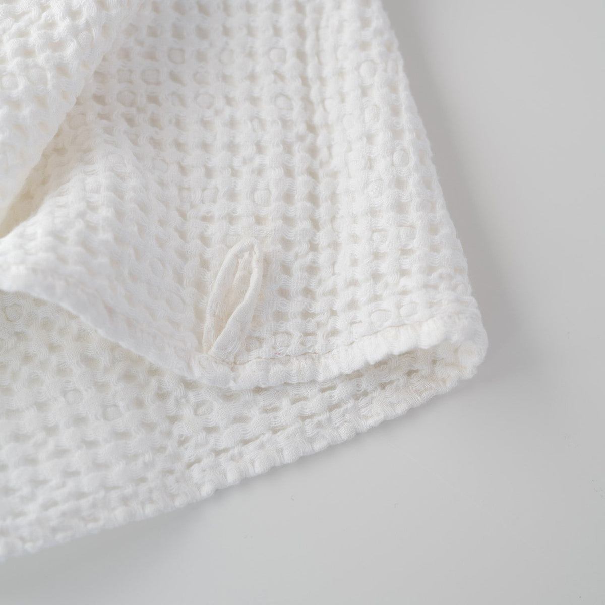 Linen Tales White Linen Cotton Waffle Towel