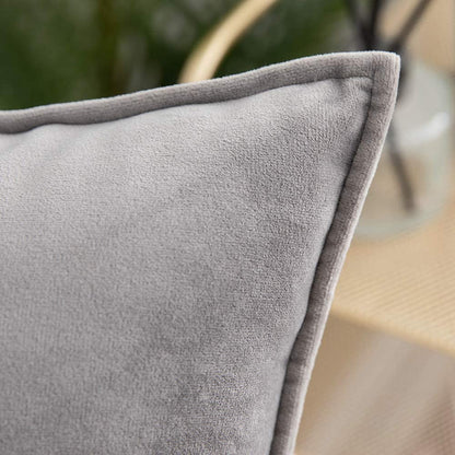 Fancy & Stacy Dark Grey Velvet Throw Pillow