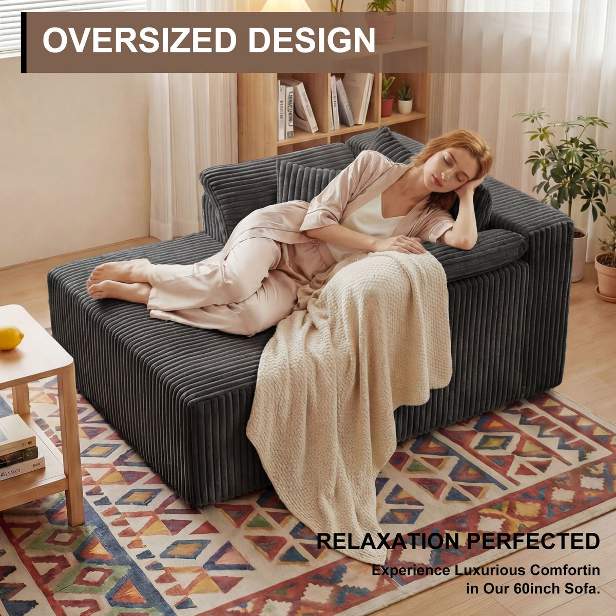 Deep Seat Sleeper Couch for Living Room