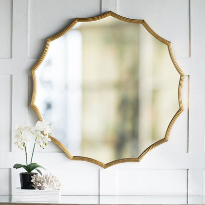 Round Sunburst Wall Mirror