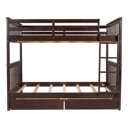 Bunk Bed With Ladders & 2 Storage Drawers