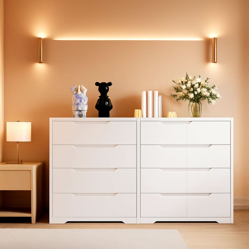 White 4 Drawer Dresser