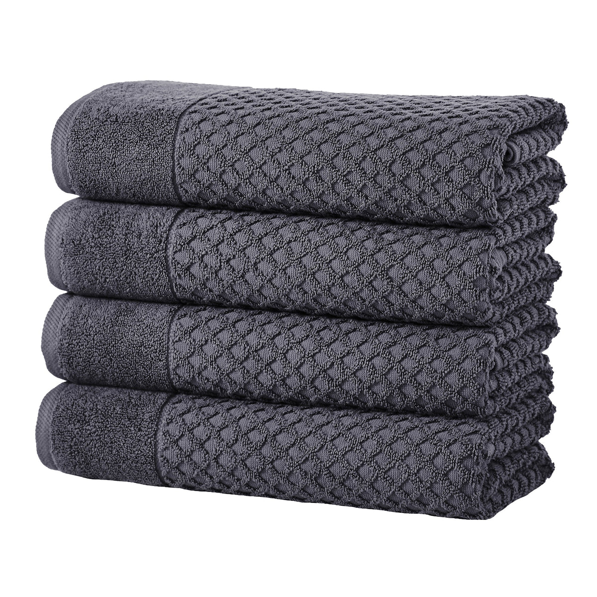 Cotton Diamond Waffle Weave Bath Towel Set