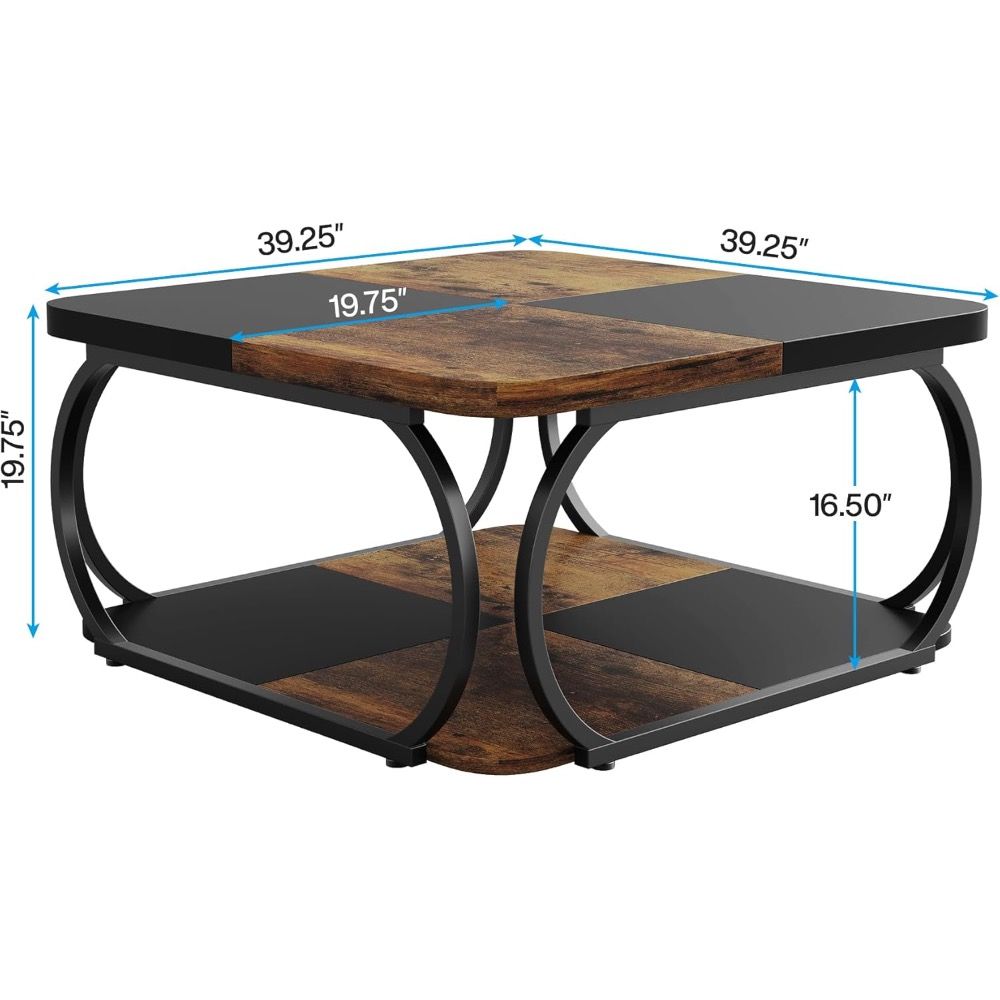 Black Brown Wood Coffee Table