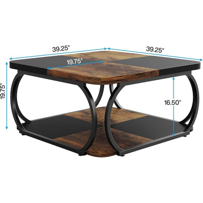 Black Brown Wood Coffee Table