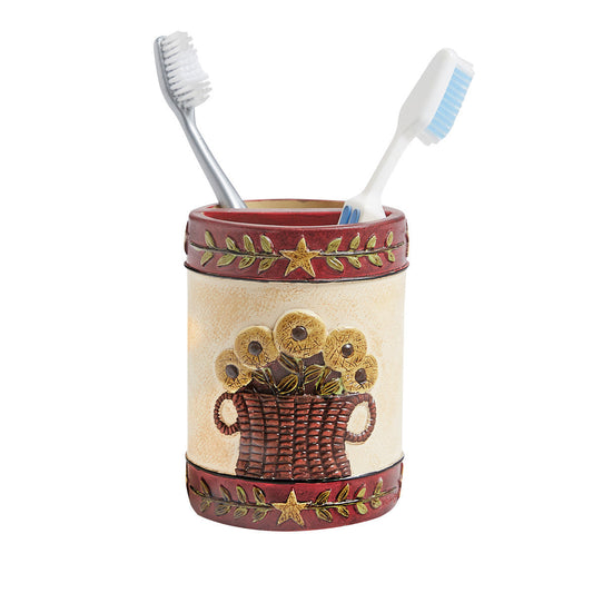 Folk Crow Toothbrush Holder