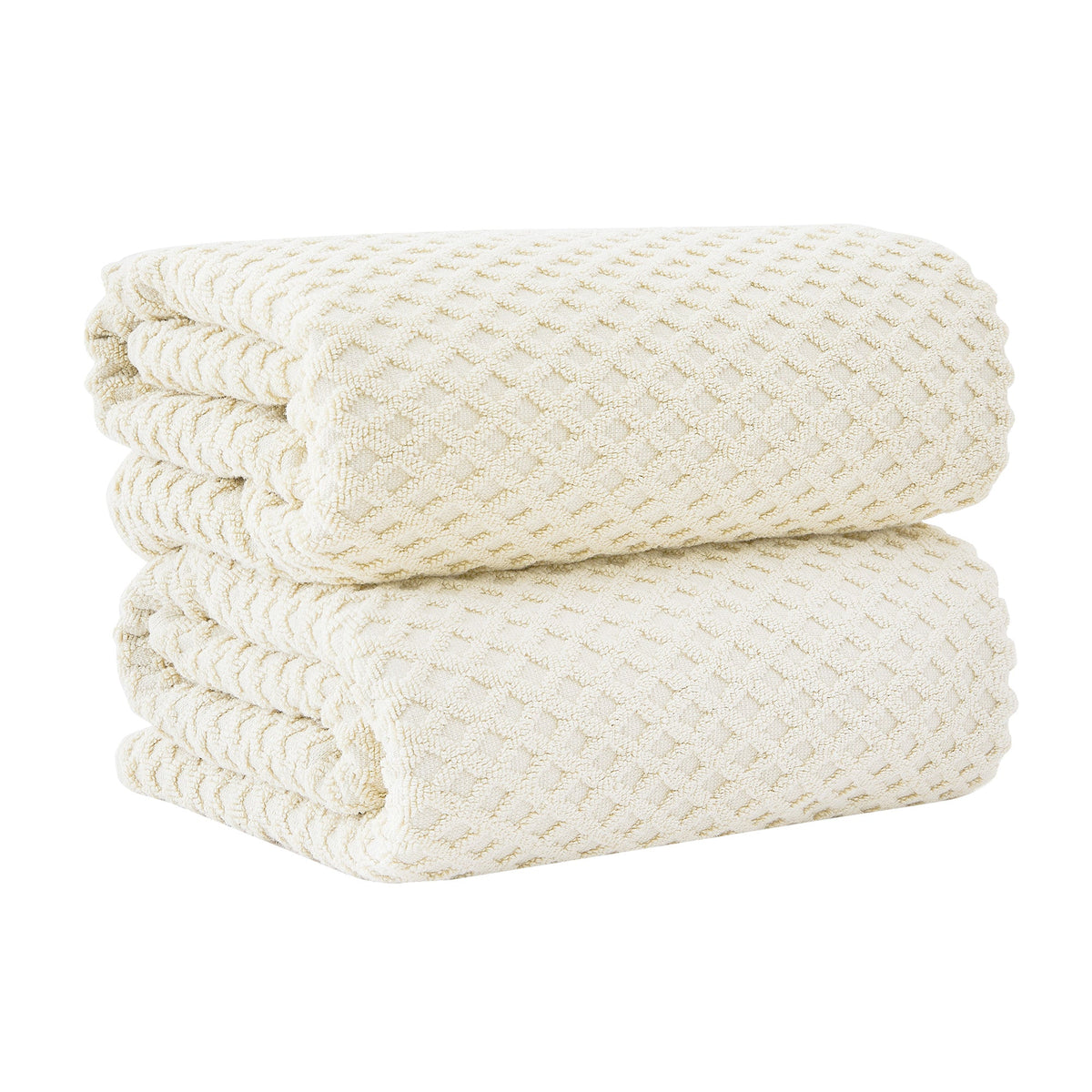 Cotton Diamond Waffle Weave Bath Towel Set
