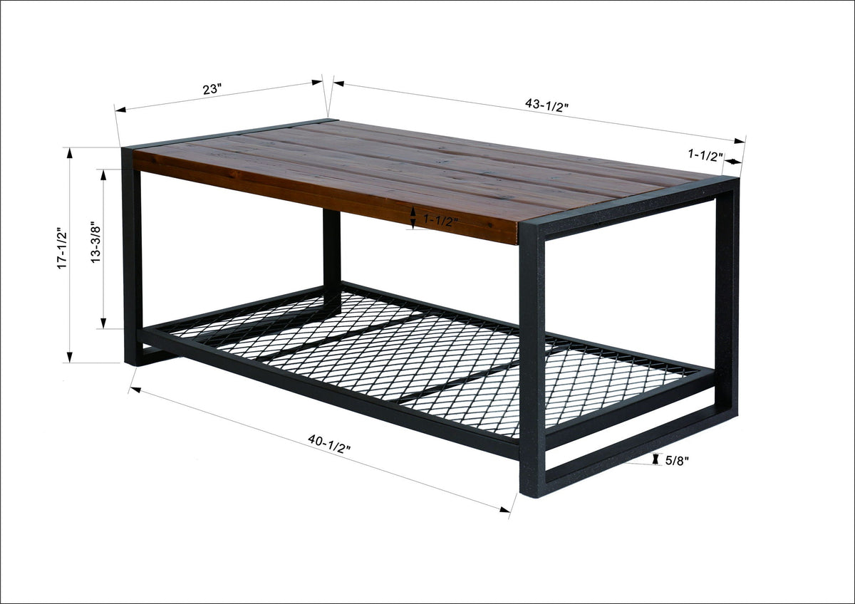 Reclaimed Wood Console Coffee Table