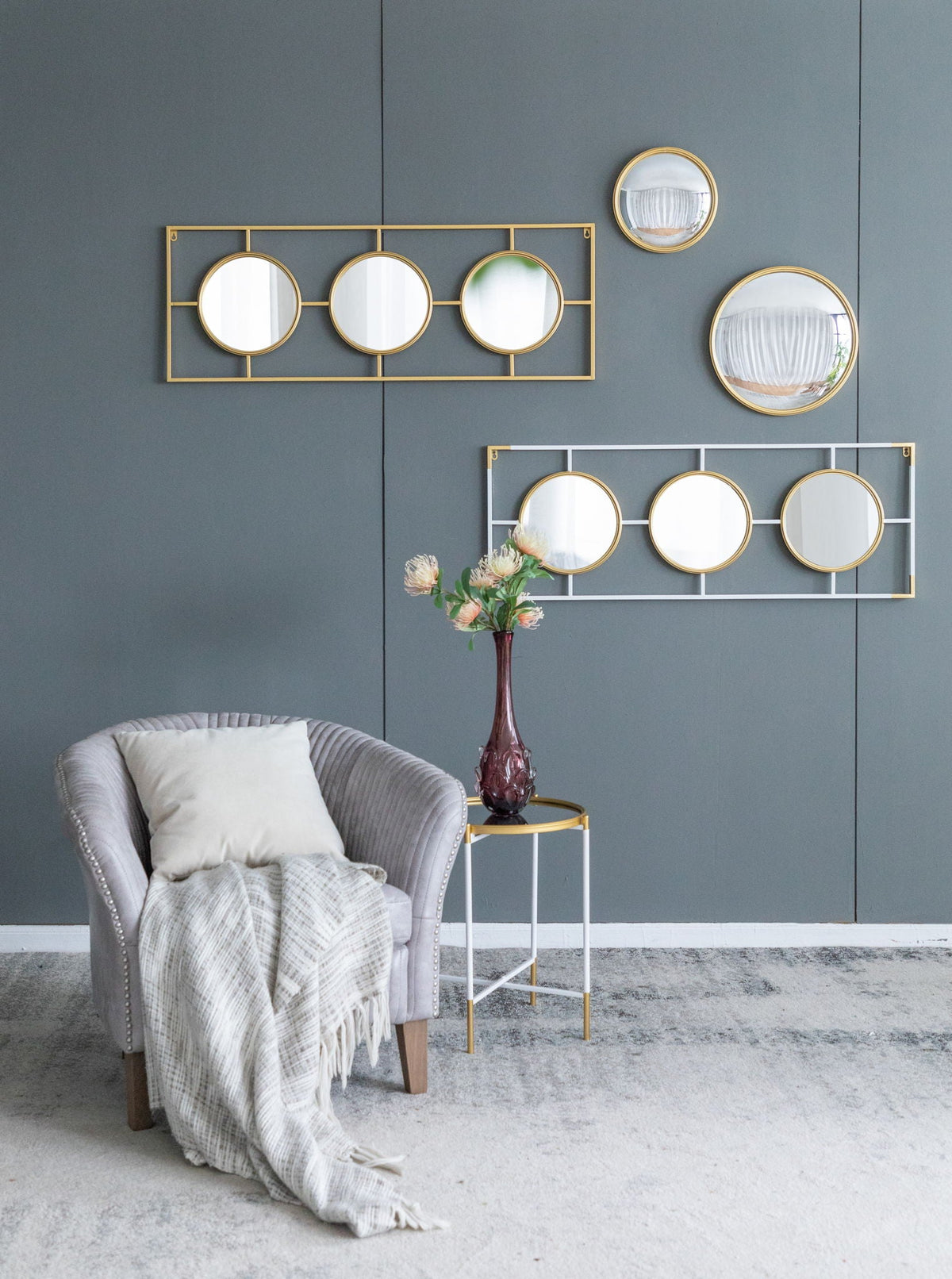 3-Piece Rectangular Wall Mirror Set
