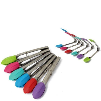 Silicone Kitchen Tongs with Stainless Steel Handle