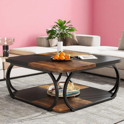Black Brown Wood Coffee Table