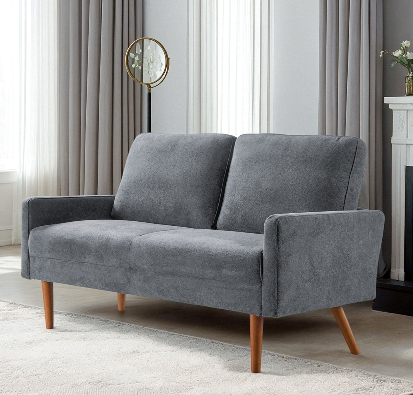 European Style Upholstered 3-Seater Sofa