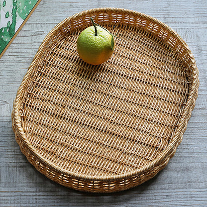 Handwoven Rattan Fruit & Bread Tray