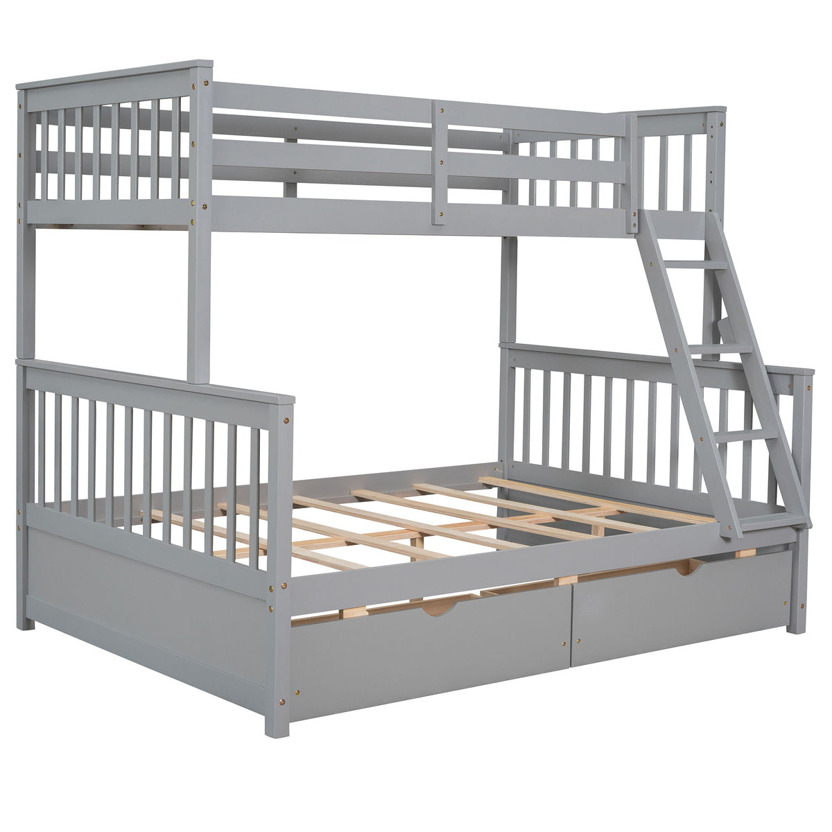 Bunk Bed With Ladders & 2 Storage Drawers