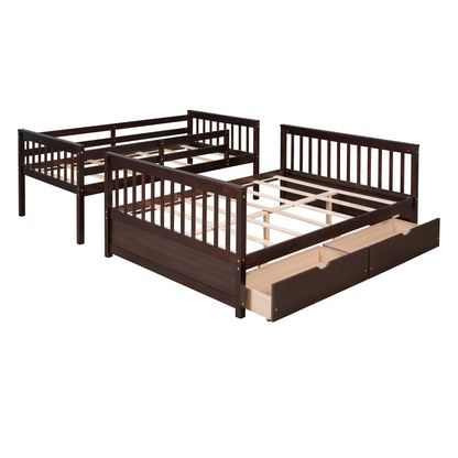 Bunk Bed With Ladders & 2 Storage Drawers