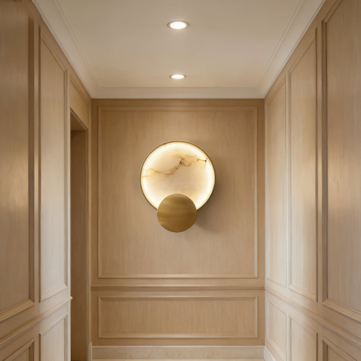 Celestial Jupiter Natural Alabaster Wall Sconce