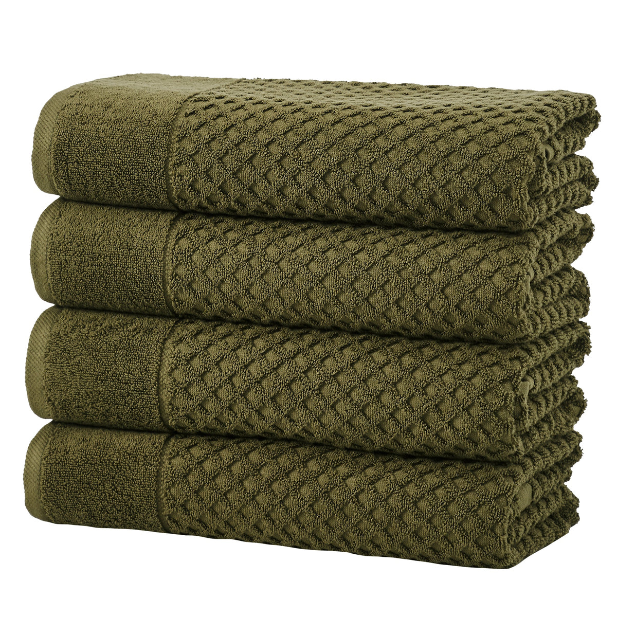 Cotton Diamond Waffle Weave Bath Towel Set