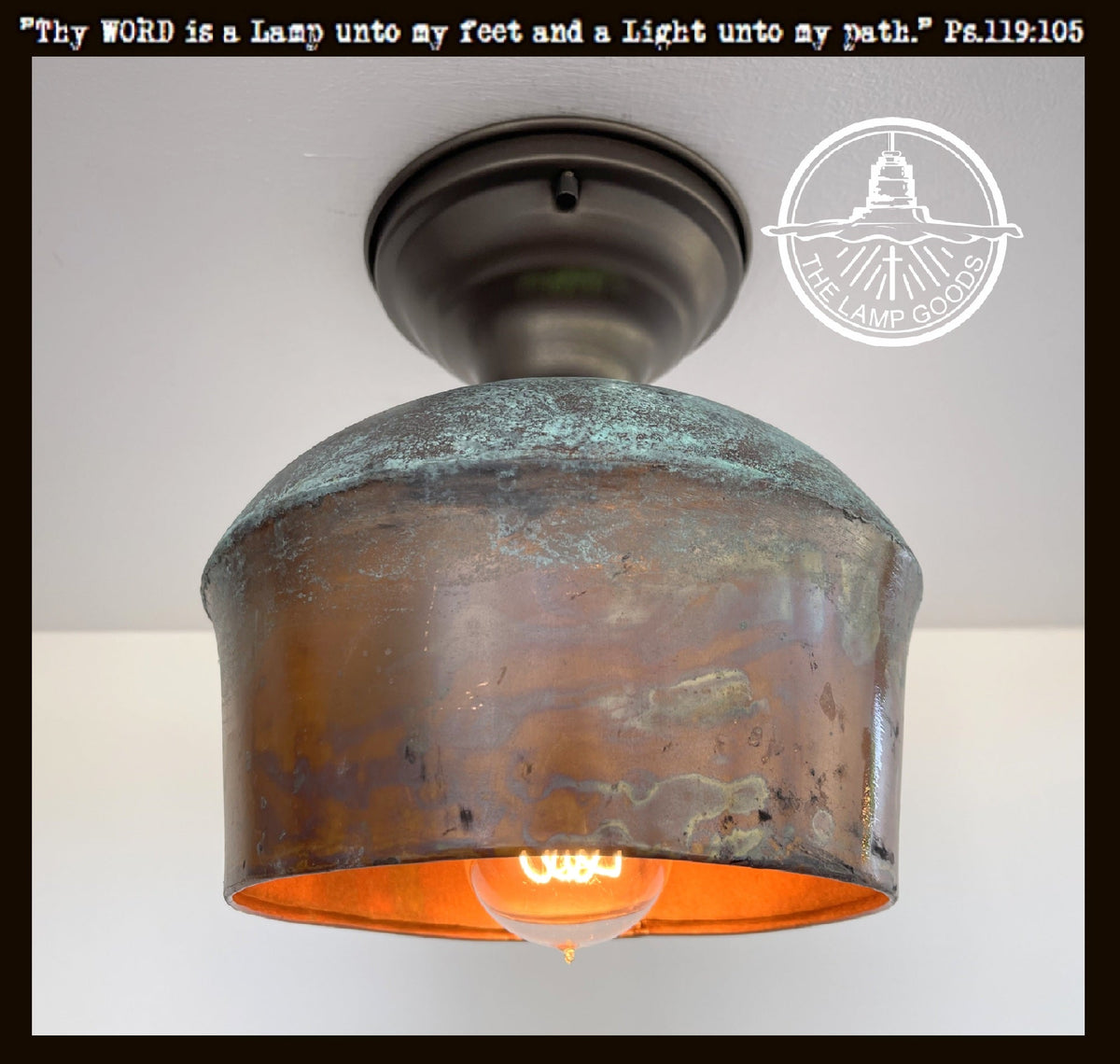 Handcrafted Copper Pendant Light 8.5"
