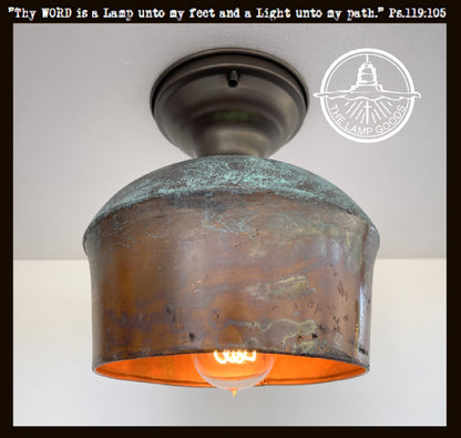 Handcrafted Copper Pendant Light 8.5"