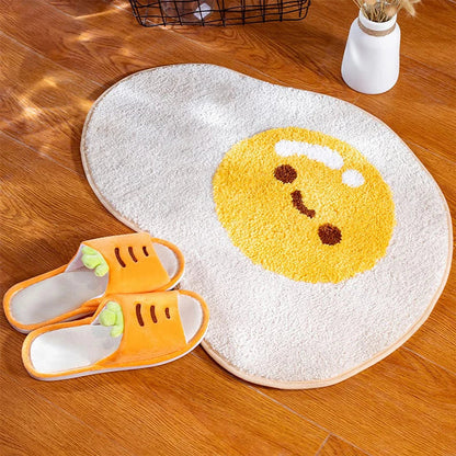 Cute Decorative Happy Egg Bathroom Rug