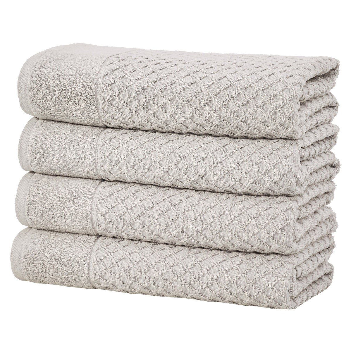 Cotton Diamond Waffle Weave Bath Towel Set