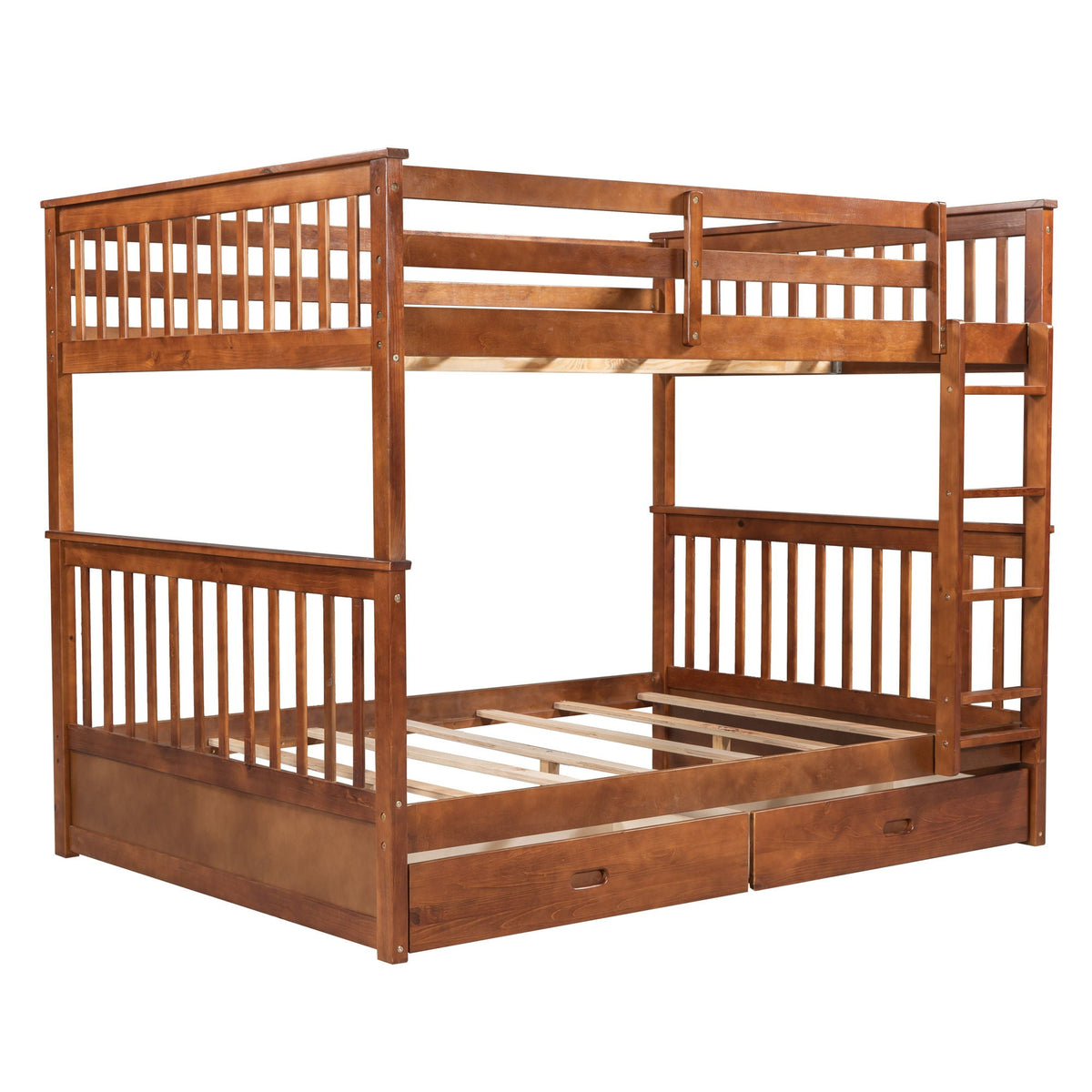 Bunk Bed With Ladders & 2 Storage Drawers
