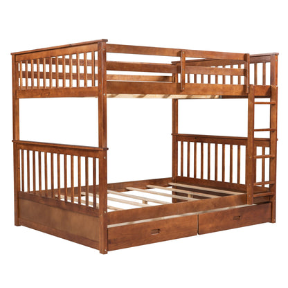 Bunk Bed With Ladders & 2 Storage Drawers