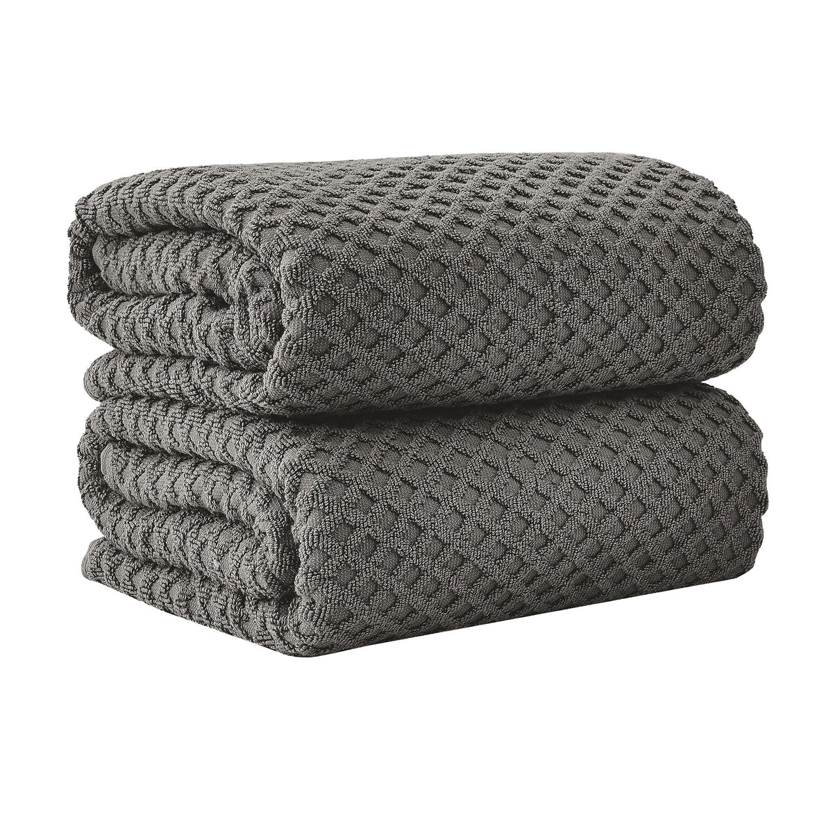Cotton Diamond Waffle Weave Bath Towel Set