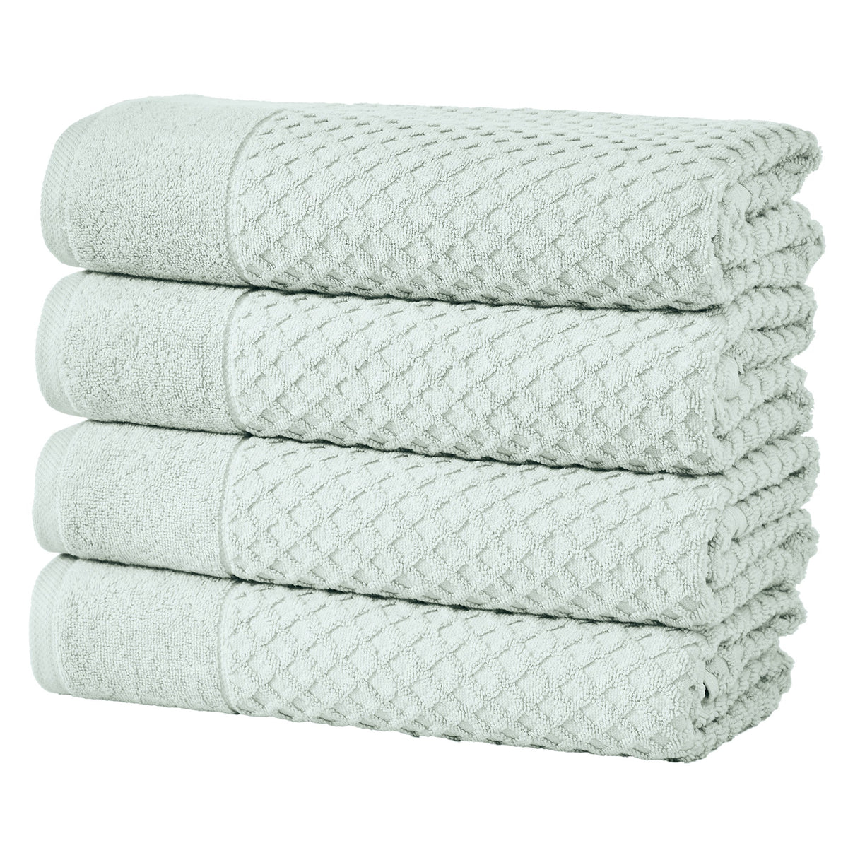 Cotton Diamond Waffle Weave Bath Towel Set