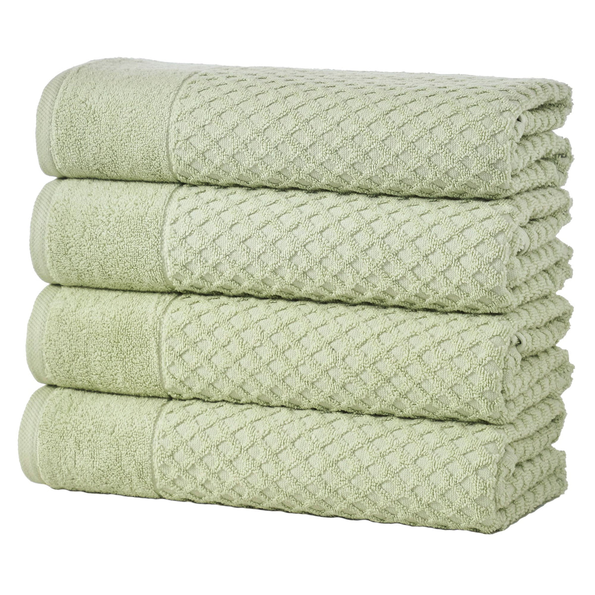 Cotton Diamond Waffle Weave Bath Towel Set