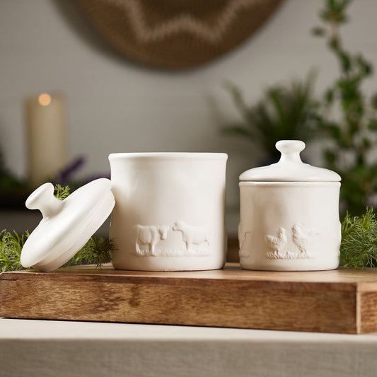Farmhouse Ceramic Farm Animal Canister