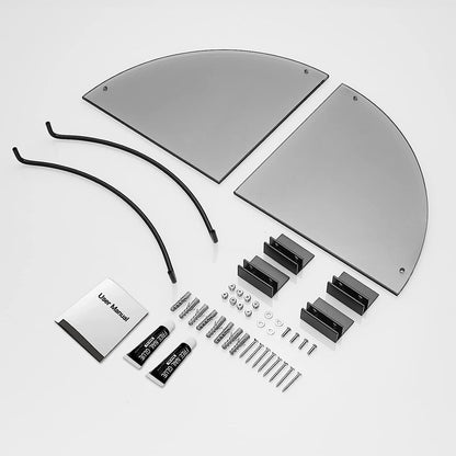 Black Glass Corner Shower Shelf