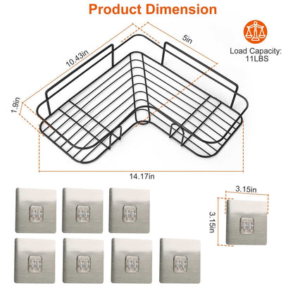 2 Piece Corner Shower Caddy Shelves