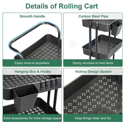 3 Tier Rolling Utility Cart